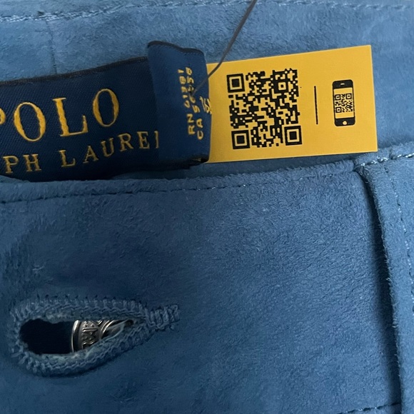 Lamb Suede Polo Ralph Lauren High Waist Flared Pants. New with tags. - Picture 6 of 6
